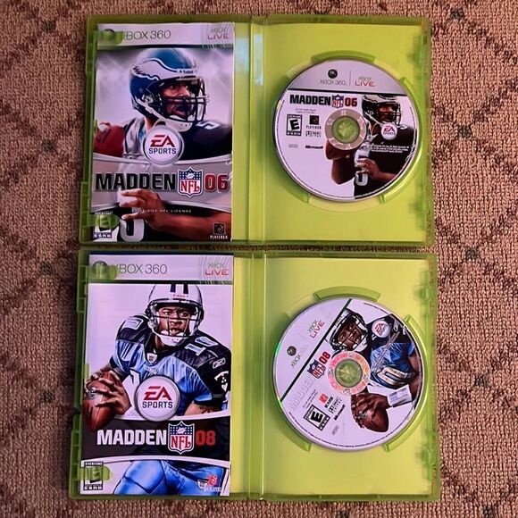 Xbox 360 Madden NFL Series 06, 08, 10, 13 w cases / manuals - Picture 1 of 1